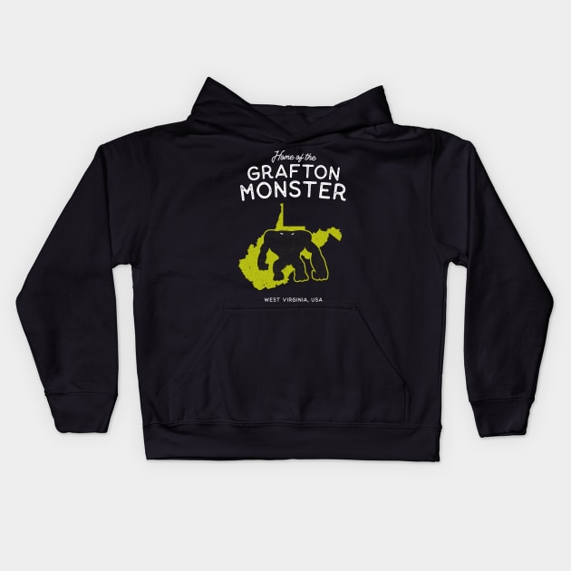 Home of the Grafton Monster – West Virginia, USA Kids Hoodie by Strangeology